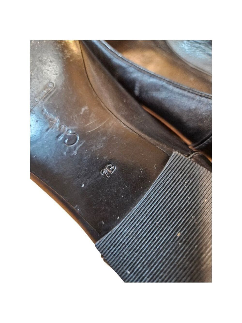 Cole Haan Black Leather Flats with Silver Buckle Size 7.5 - Picture 15 of 16